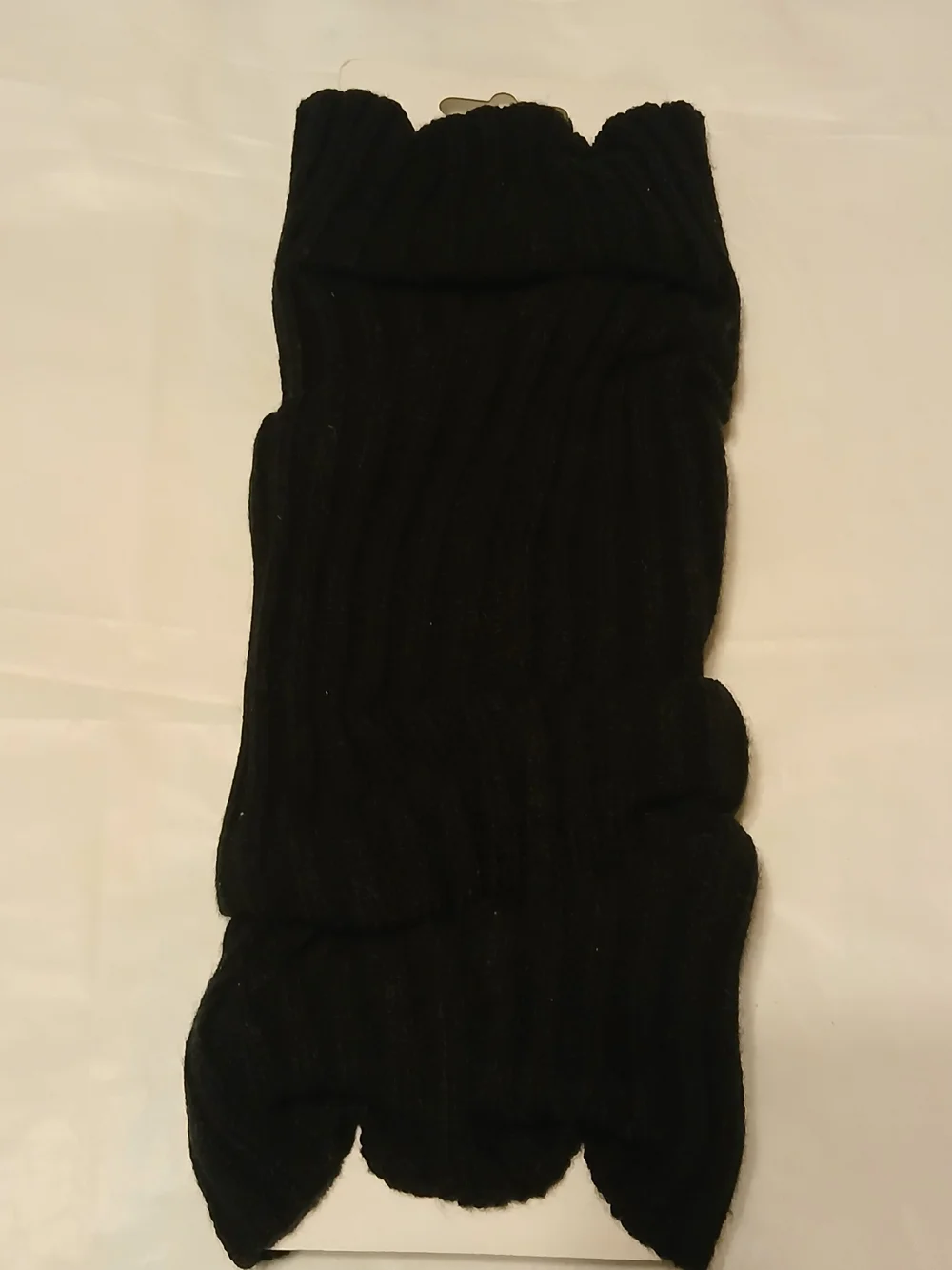 Ladies Black Legwarmers - Lace-up Feature